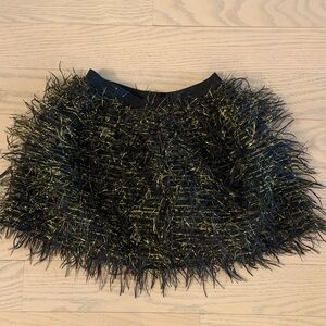 Crewcuts Black and Gold Feathered Skirt